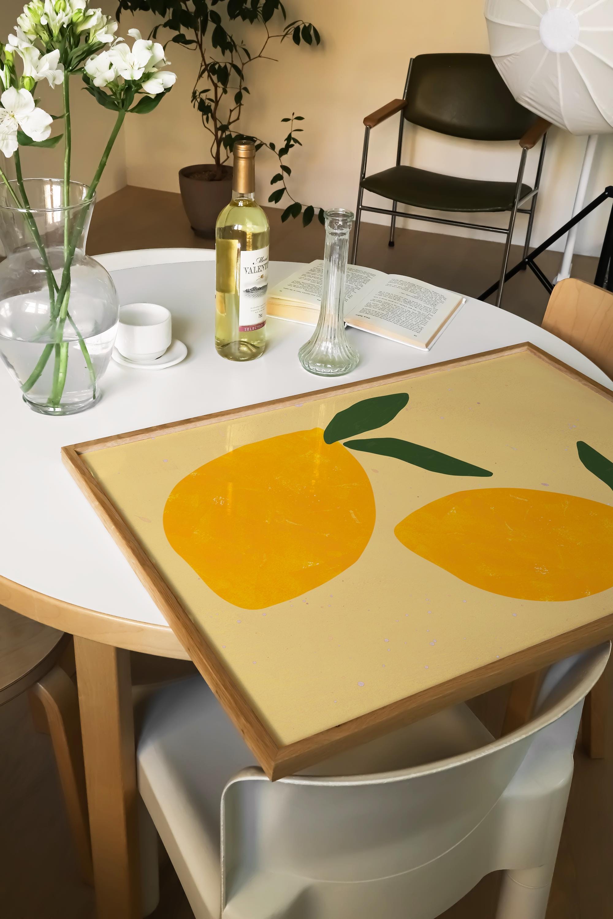 Lemon Wall Art, Yellow Lemons Poster, Minimalist Poster, Kitchen Art ...