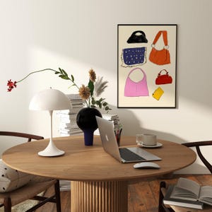 Fashion Print for Girls Room, Preppy Wall Art, Minimalist Art, Fashion Poster, Aesthetic Wall Art, Aesthetic Room Decor, Girls Bedroom Wall Art, Hand Drawn Print, Hand Drawn Sketch, Retro Wall Decor, Retro Poster, Minimalist Wall Art, Chanel Poster