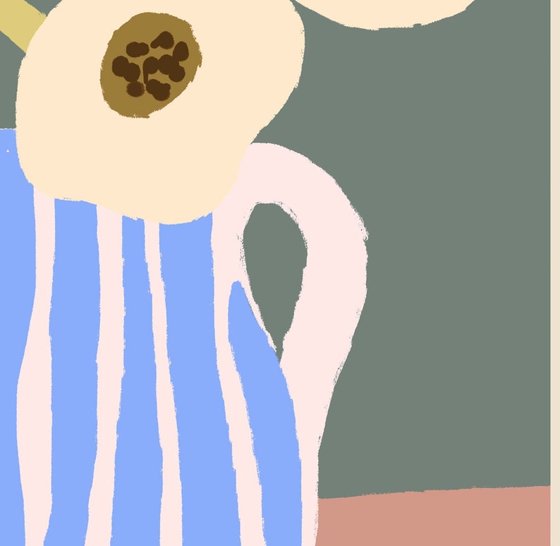 Sunflowers Vase Painting Poster, Bedroom Home Decor, Funky Vase, Kitchen, Retro Sunflower Art Print, Sunflower Poster, Flower Market, Boho Botanical Print, Abstract Floral Wall Art, Minimalist Bouquet of Flowers, Danish Pastel Print, Printable