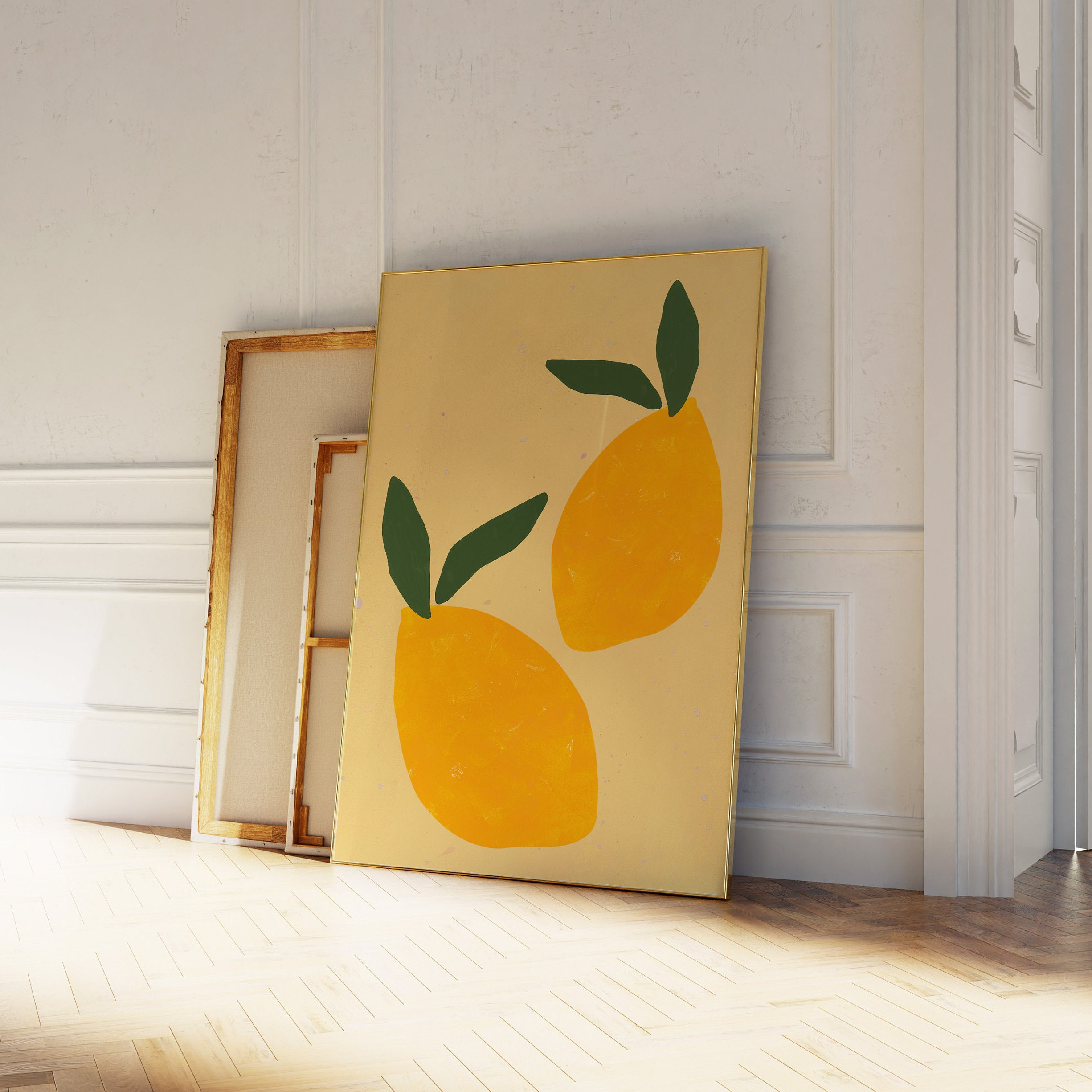 Lemon Wall Art, Yellow Lemons Poster, Minimalist Poster, Kitchen Art ...