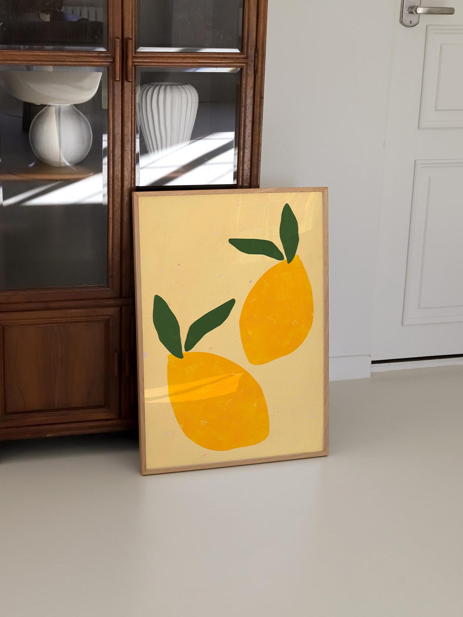 Lemon Wall Art, Yellow Lemons Poster, Minimalist Poster, Kitchen Art ...