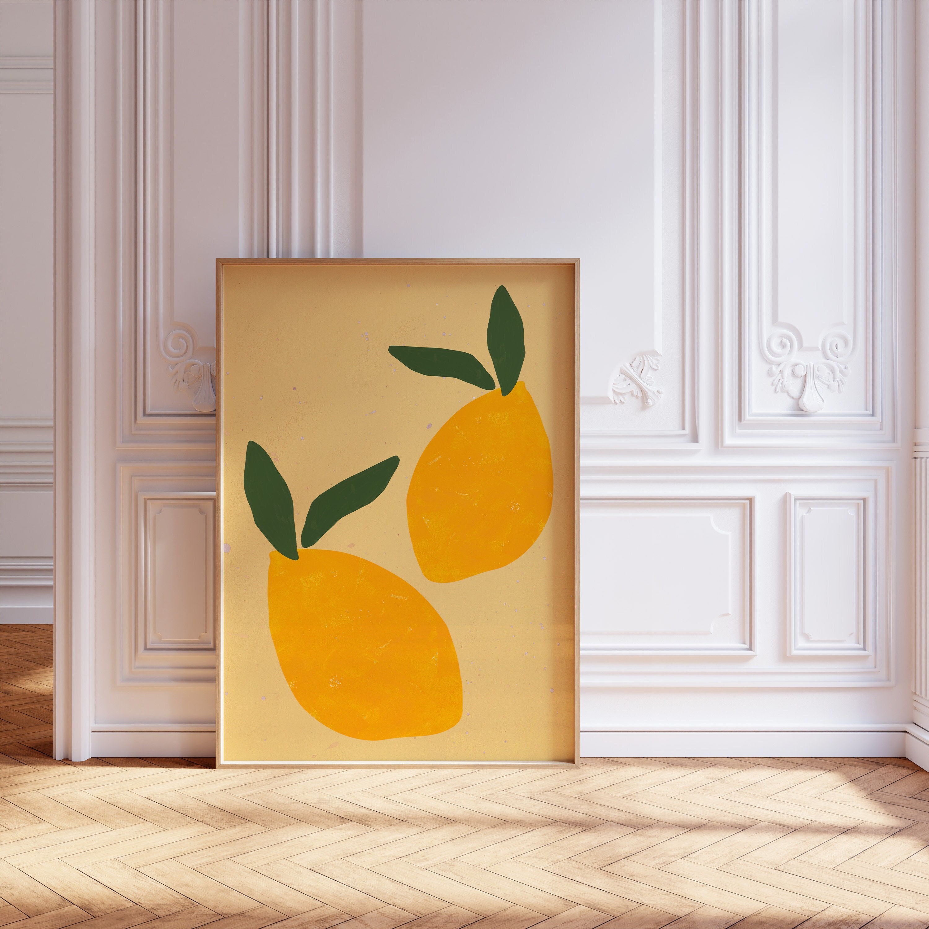 Lemon Wall Art, Yellow Lemons Poster, Minimalist Poster, Kitchen Art ...