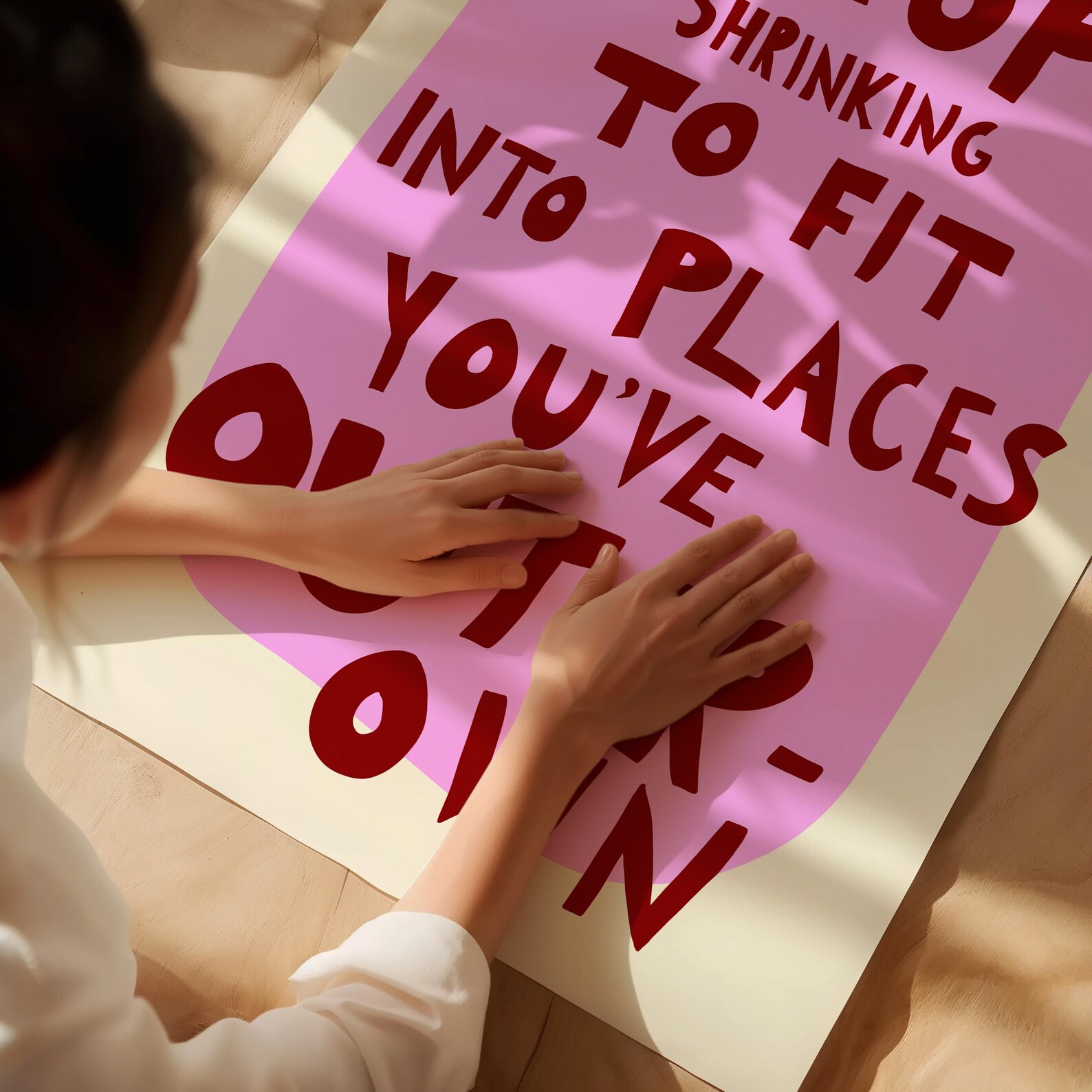 Stop Shrinking to Fit Print, Typography Poster, Aesthetic Wall Art, Mid ...