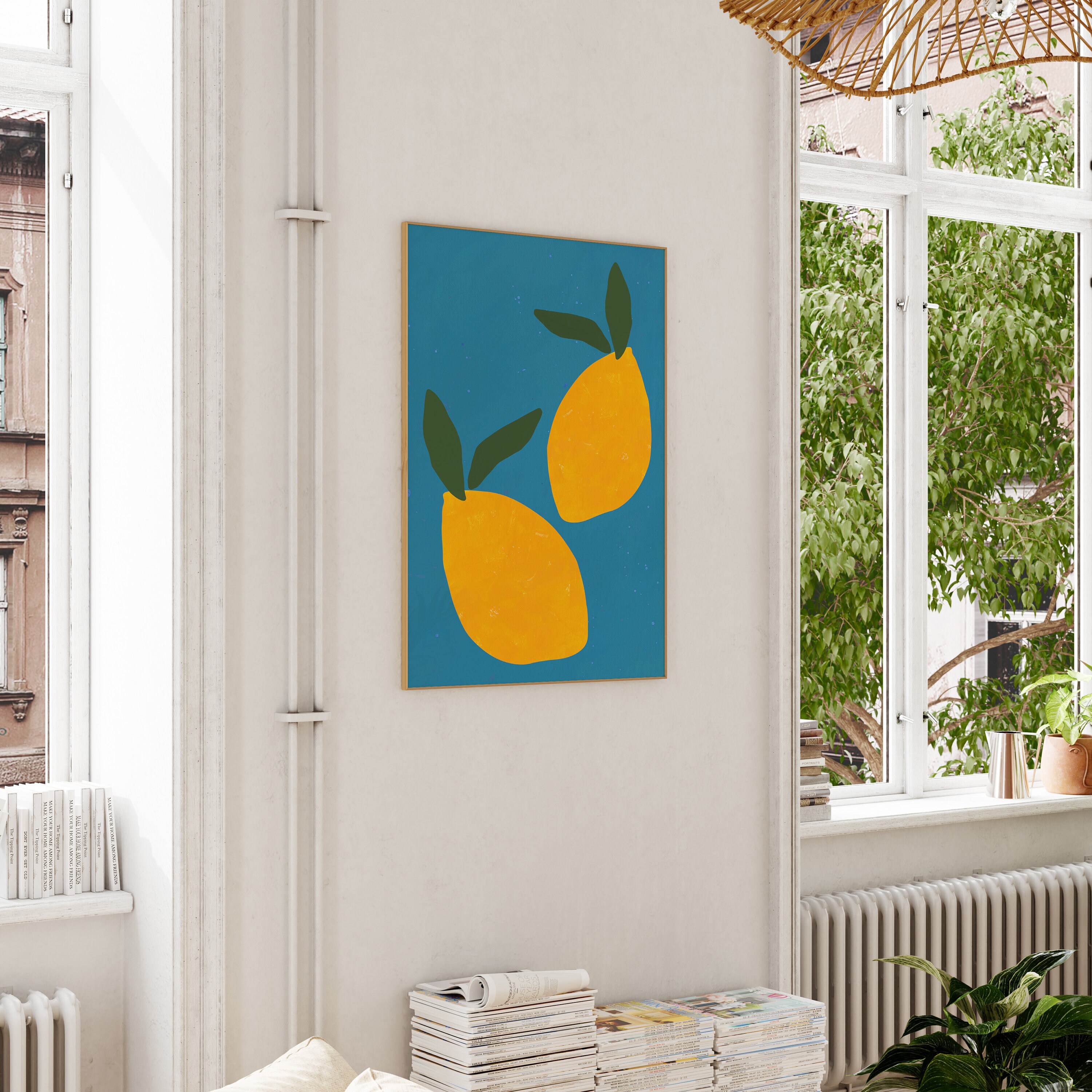 Lemon Wall Art, Kitchen Art Print, Summer Fruit Illustration, Still — free download