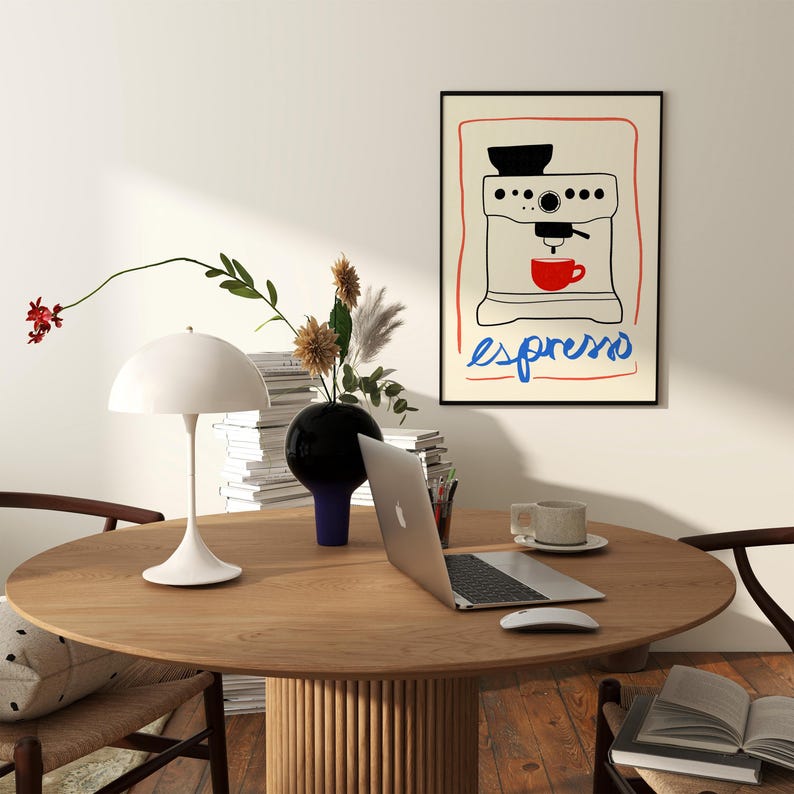 Aesthetic Pinterest Home Decor, Retro Wall Decor, Kitchen Wall Art, Vintage Drink Print, Printable Wall Art, Aesthetic Wall Art, Retro Caffe Poster, Italian Coffee Print, Espresso Coffee Art Print, Espresso Please Print, Espresso Digital Wall Art