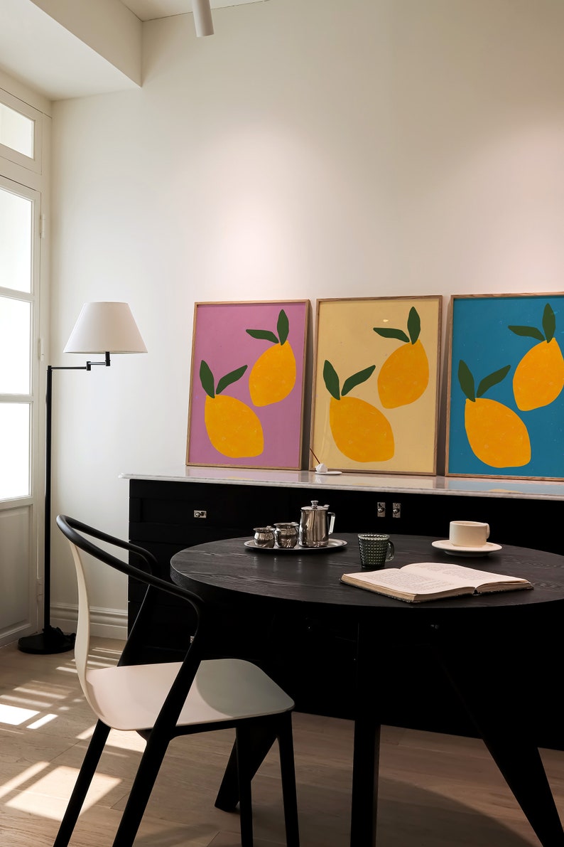 art gallery for kitchen art prints digital download... Lemon Wall Art, Kitchen Art Print, Summer Fruit Illustration, Still ...