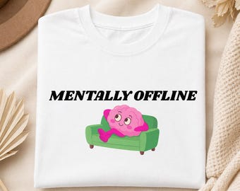 Camiseta con estampado de cerebro relajante