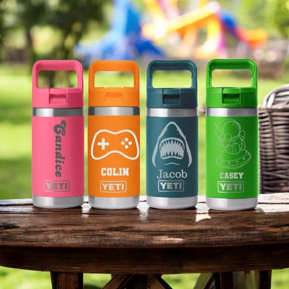 Kids Custom Engraved 12oz Yeti Rambler, Personalized Toddler Water