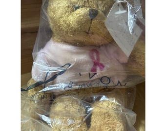 2001 Avon Vintage Breast Cancer Crusade Teddy Bear Sealed 6in.