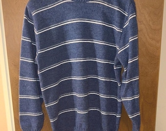 Vintage Le Tigre Navy and White Striped Crewneck Sweater Size Large