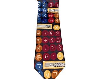 Save The Children One Plus One Necktie Colorful Math Tie Accountant Gift