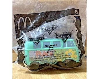 McDonald's Happy Meal Toy 2006 Disney Pixar Cars #8 Fillmore VW Bus NIP New