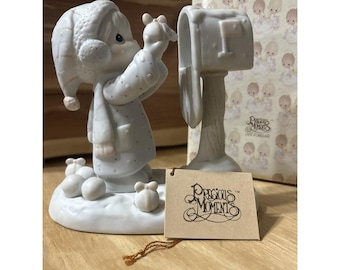 Precious Moments "I'm Sending You A White Christmas" Winter Figurine Collectible