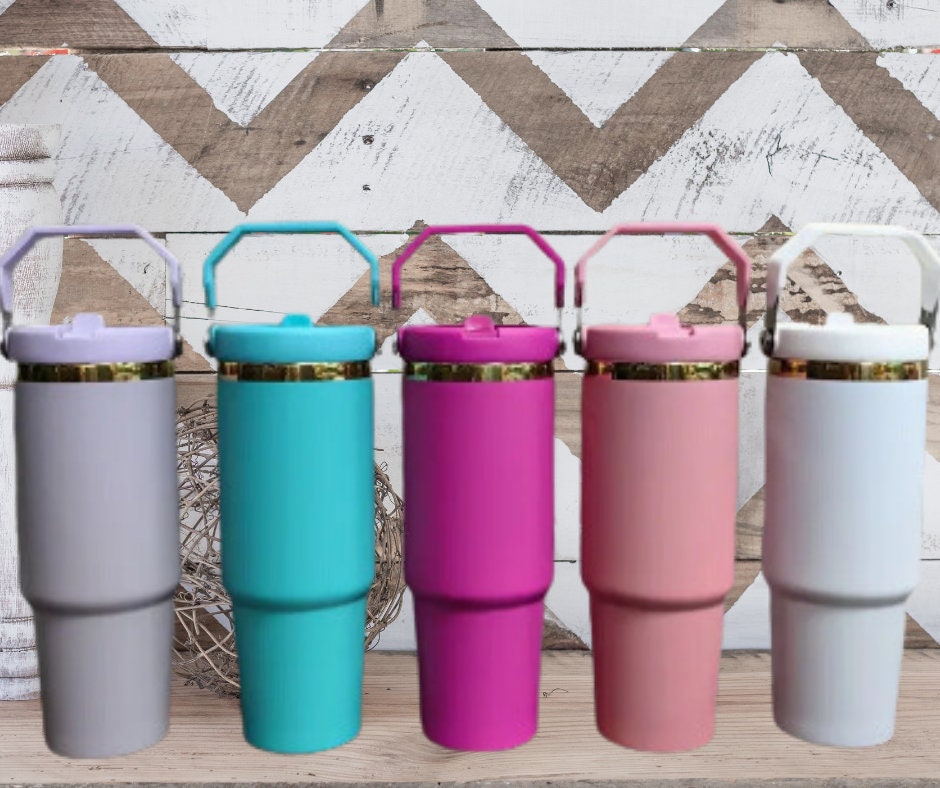 NEXT DAY SHIPPING 30oz Gold Plated Stainless Steel Flip-Top Water Bottles, Laser and Sublimation Safe, Unbranded