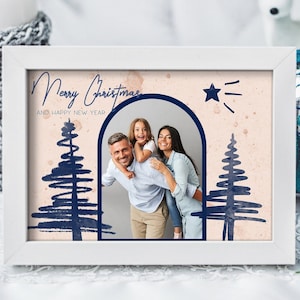 1 von 20 - Personalisierte Weihnachtspostkarte mit Ihrem Foto, Weihnachtswünsche mit Ihrem Bild, festliche digitale Kunst, benutzerdefinierte Weihnachtskarte