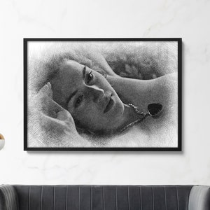 PRINT Titanic Rose DeWitt-Bukater Sketch, Kate Winslet Sketch, Digital Art, Movie Memorabilia, Titanic Digital Art, Vintage, Retro, Canvas
