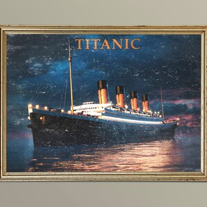 IMPRIMER Affiche de film Titanic, affiche vintage RMS Titanic, carte postale vintage Titanic Ship