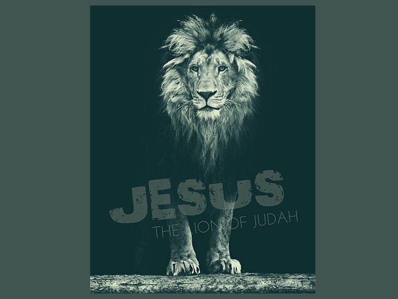 The Lion of Judah Digital Painting Poster, Christian Artwork, Amazing Picture, Great Mighty God, Faith Inspired Decor, Christian Art