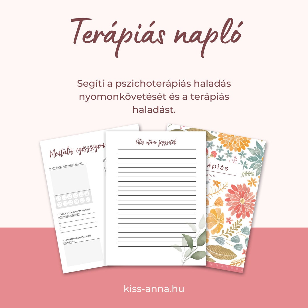 Digitális Terápiás Napló Terápiás Napló Therapy Notes Goodnotes Journal