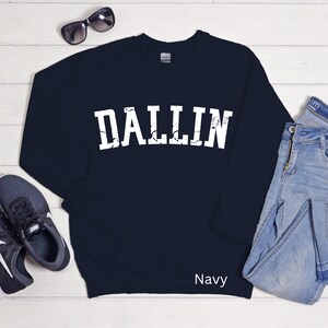 DALLIN Vintage White Youth Crewneck Sweatshirt