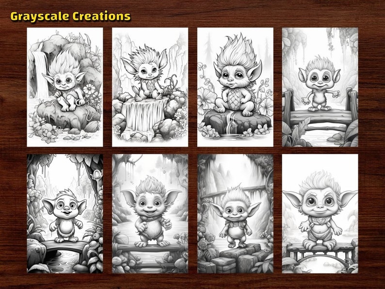 50 Cute Baby Troll Coloring Page Book Printable PDF Sheet - Etsy
