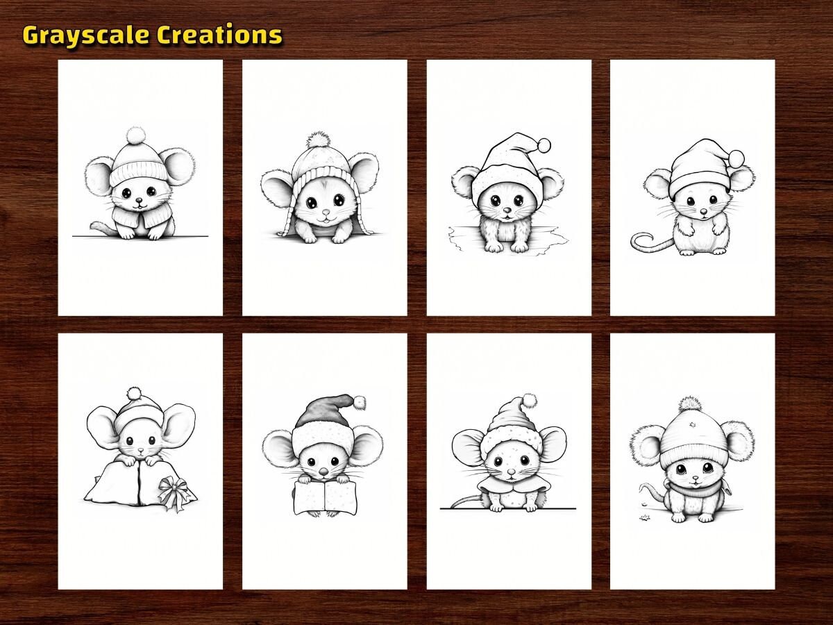 50-christmas-mouse-coloring-page-book-cute-rat-animal-xmas-winter-festive-holiday-coloring-printable-pdf-sheets-adults-kids-etsy
