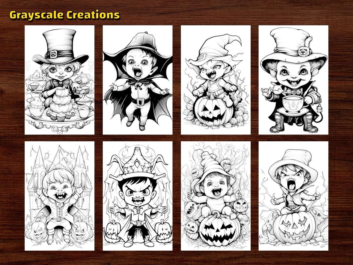 50 Cute Baby Vampire Coloring Page Book Printable PDF Sheets - Etsy UK