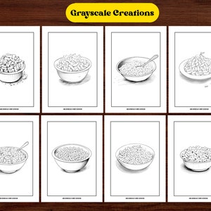 50 Mac and Cheese Coloring Page Book, Food Beverage Drinks Culinary ...