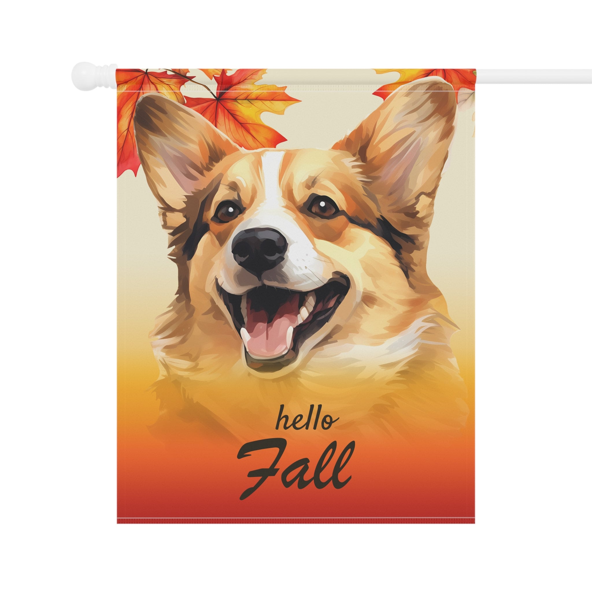 Pembroke Welsh Corgi Dog Flag Hello Fall Comes in Sizes