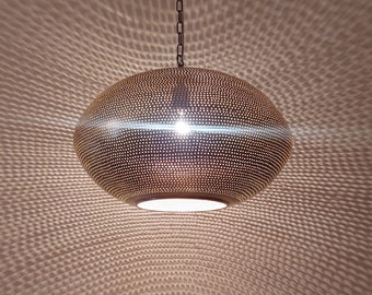 Paralume sospeso marocchino - Lampadario marocchino artigianale - Paralumi in ottone - Decorazione domestica