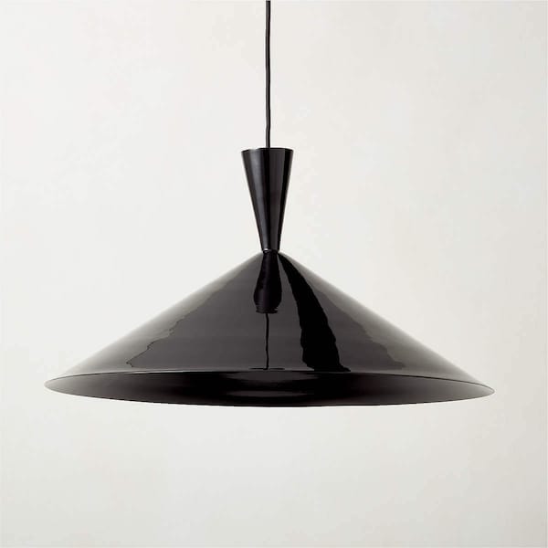 Modern black pendant light - Black light fixture - Black pendant light kitchen - Cone-shaped black ceiling light