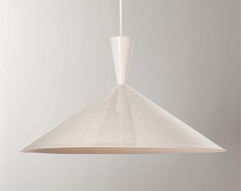 white conical pendant light - Modern Black Ceiling Light - white Pendant Light Kitchen - Cone-shaped Pendant Light