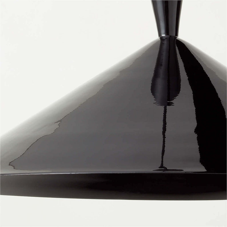 Modern black pendant light Black light fixture Black pendant light kitchen Cone-shaped black ceiling light image 3