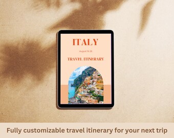 Bearbeitbarer Italien-Reiseplan | 7-Tage Reiseplaner | Digitaler Spielplan | PDF Flitterwochen, Paare, Familien Urlaub