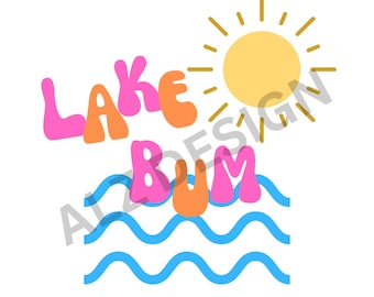 Lago Bum PNG, Lago PNG, Verano PNG, vida en el lago, paseo en balsa, diseño de camiseta