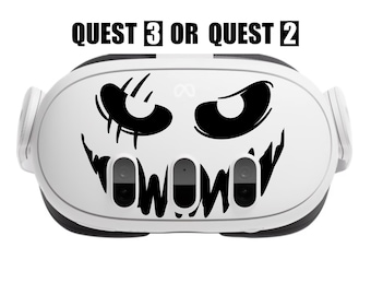 Skin Clown Meta Quest 3, meta Quest 2, oculus quest, VR-headset, Clown-embleem, sticker quest 3, skin quest 3, skin meta quest.
