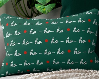 Ho Ho Ho Christmas Pillow Gift for her Christmas Exchange Ho Ho Ho Lumbar Pillow Christmas Decor Christmas Exchange Gift Idea Gift for Mom