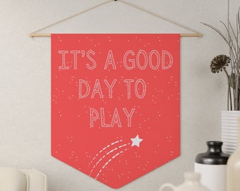 Kids Playroom Pennant Lets Play Hanging Banner Nursery Decor Kids Room Decor Playroom Decor Custom Wall Decor Cute Kids sign canvas sign