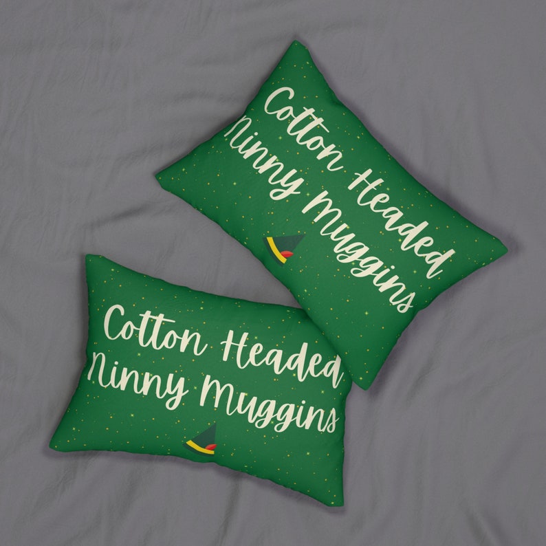 Funny Elf Christmas Pillow Cotton Headed Ninny Muggins Elf Pillow