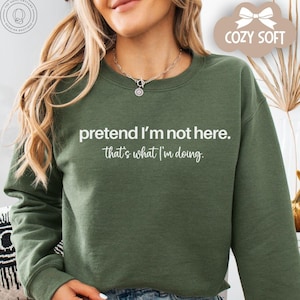 Introvert Sweatshirt Sarcastic Antisocial Sweater Funny Introverted Gift for Teenager Anti-social Crewneck Social Anxiety Cozy Sweatshirt