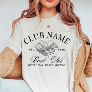 Book Club Personalized Shirts Custom Bookish Shirt Personal Gift For Book Lovers Gift Reading Club Group Shirts Gifts For Bookworm Shirt Soft Cream
