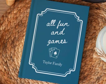 Game Night Custom Scorebook, Personalized Board Game Scorebook, Couple Game Night Scorekeeping Book, Family Game Night, Card Game Tracker
