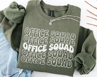 Office Squad Sweatshirt, School Secretary Sweater, Gift for School Office Staff, Matching Office Squad Crewneck, Office Secretary Sweatshirt
