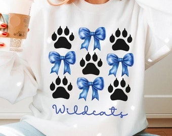 Custom School Mascot Sweatshirt School Spirit Sweater Sports Team Name Sweatshirt Personalized School Mascot Sweatshirt Game Day Sweatshirt