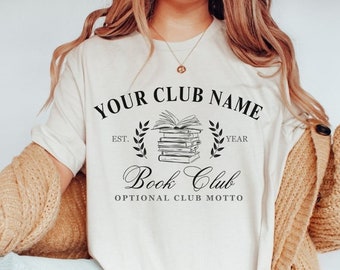 Book Club Personalized Shirts Custom Bookish Shirt Personal Gift For Book Lovers Gift Reading Club Group Shirts Gifts For Bookworm Shirt