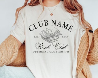 Book Club Personalized Shirts Custom Bookish Shirt Personal Gift For Book Lovers Gift Reading Club Group Shirts Gifts For Bookworm Shirt