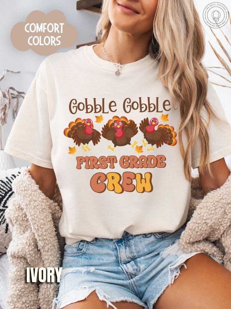 Custom Gobble Crew Comfort Colors® Shirt Matching Teacher Thanksgiving