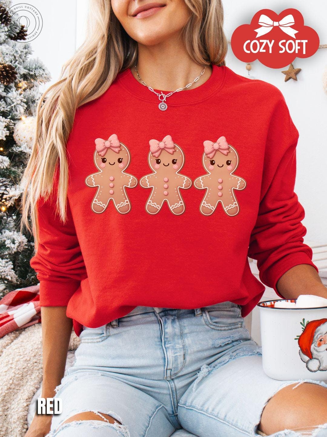 Sweatshirt Christmas Jumper Gingerbread Happy Gingerbread Man