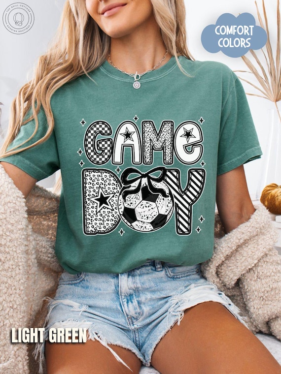 Soccer Game Day Comfort Colors® Shirt, Game Day Shirts, Soccer Mom T-shirt, Soccer Team Gift, Soccer Player Shirt, Soccer Coach Game Day Tee