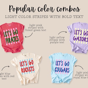 Custom Mascot Comfort Colors® T-shirt, Colorful Game Day Shirt, Personalized School Spirit Tee, Sport Team Shirt, Matching Mascot Tshirts image 15